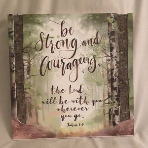 wall art: Joshua 1:9 quote